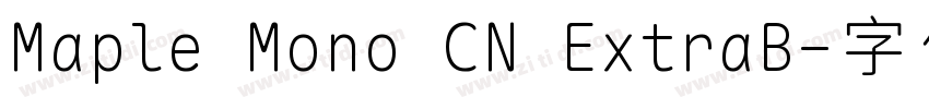 Maple Mono CN ExtraB字体转换